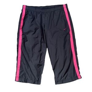 Nike Black With Pink Side Capri Pants LARGE